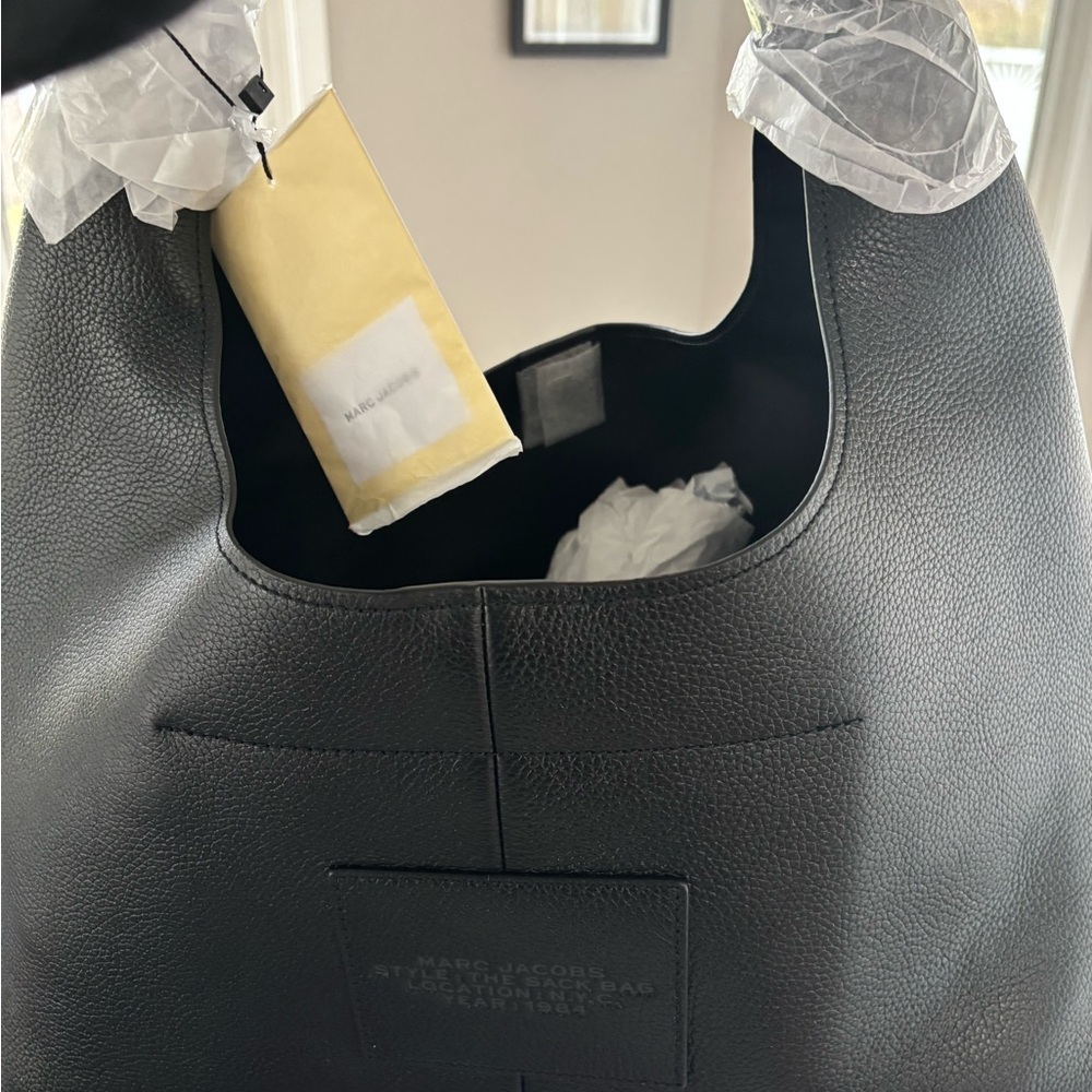 Marc Jacobs Black Leather The Sack Bag Large NWT - Picture 5 of 14